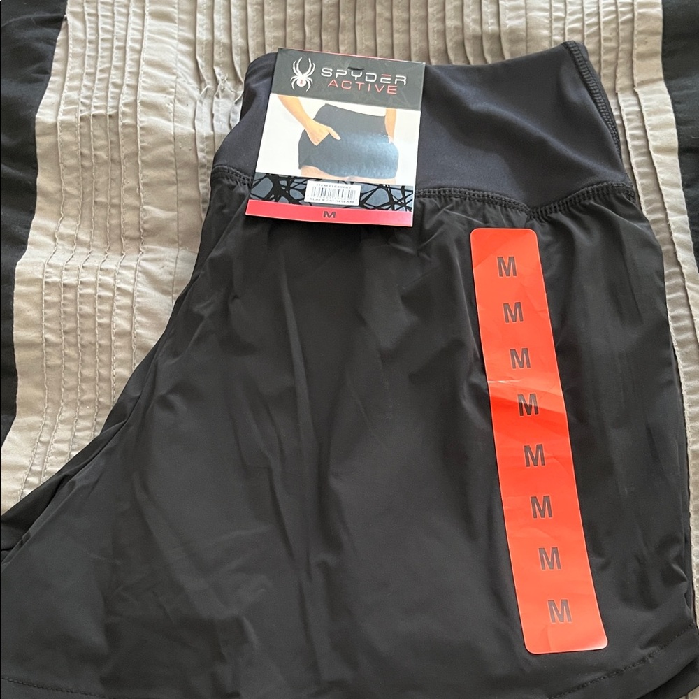 Spyder Black Active Shorts